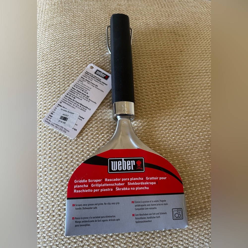 Weber stainless steel griddle scraper